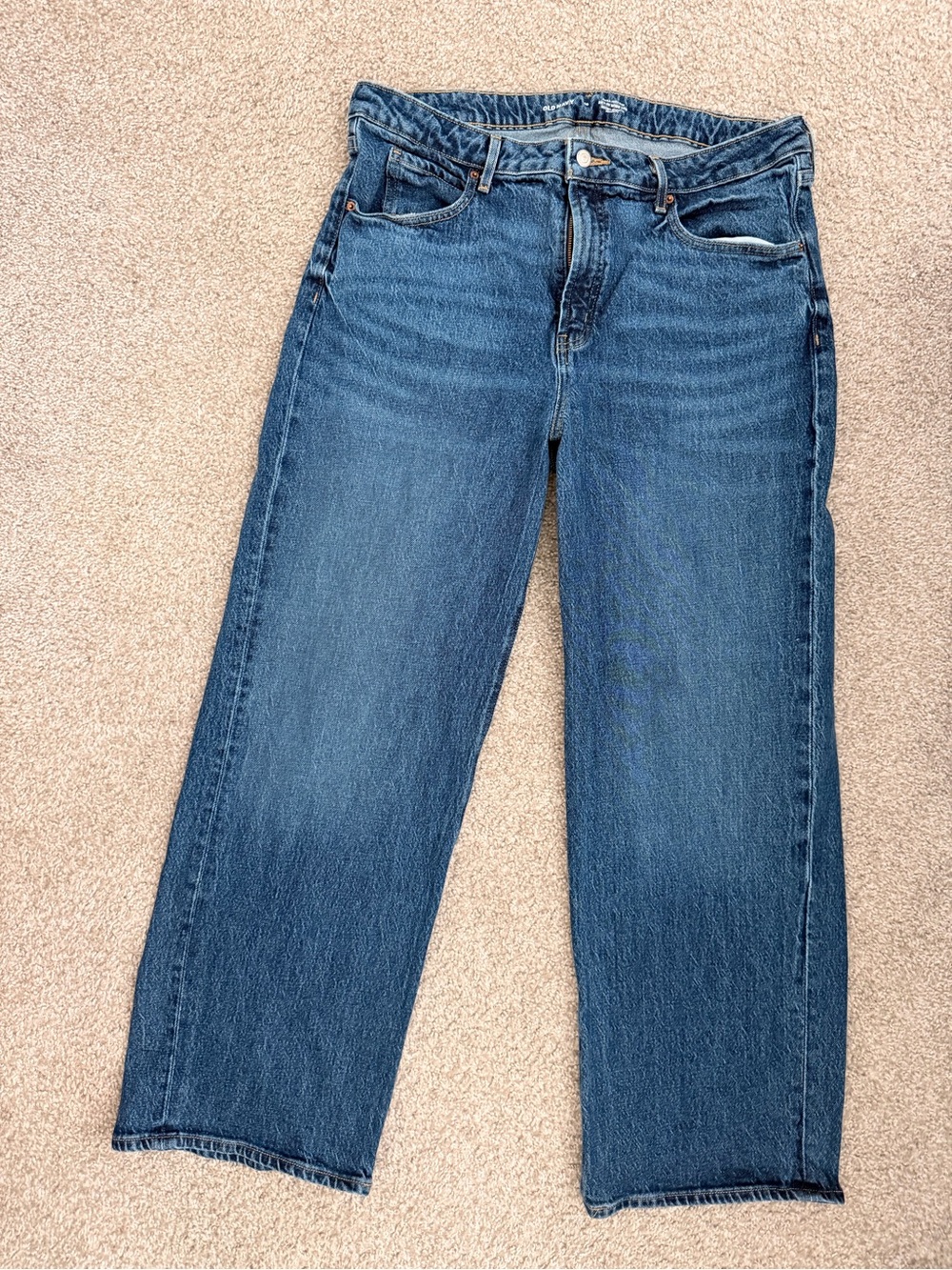 Women’s Old Navy Extra High Rise “Sky-Hi” Wide Leg Medium Wash Jeans